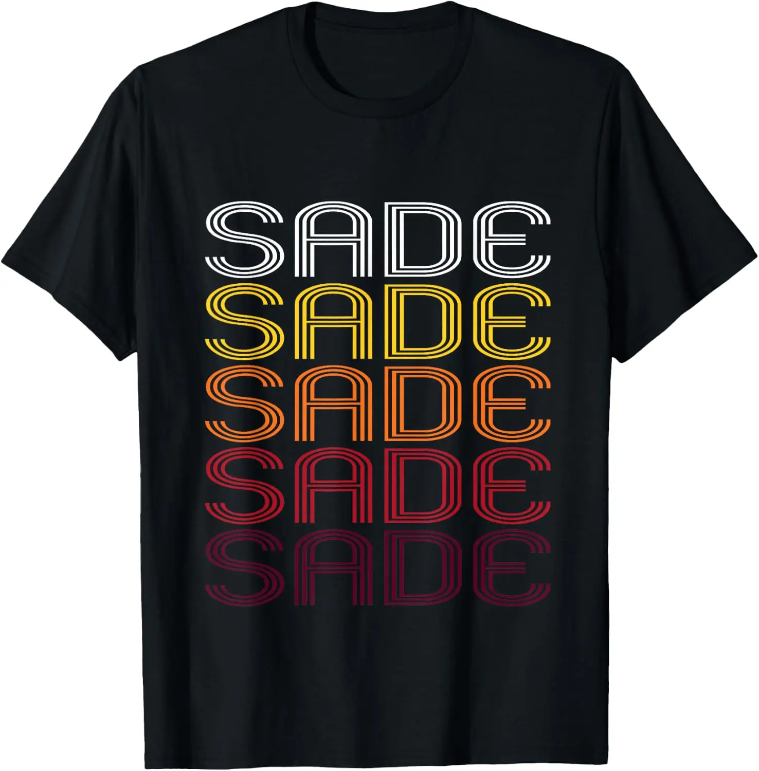 Sade Retro Wordmark Pattern - Vintage Style T-Shirt 100% Cotton Trendy Y2K Short-Sleeve Tee – Soft, Quick-Drying, &