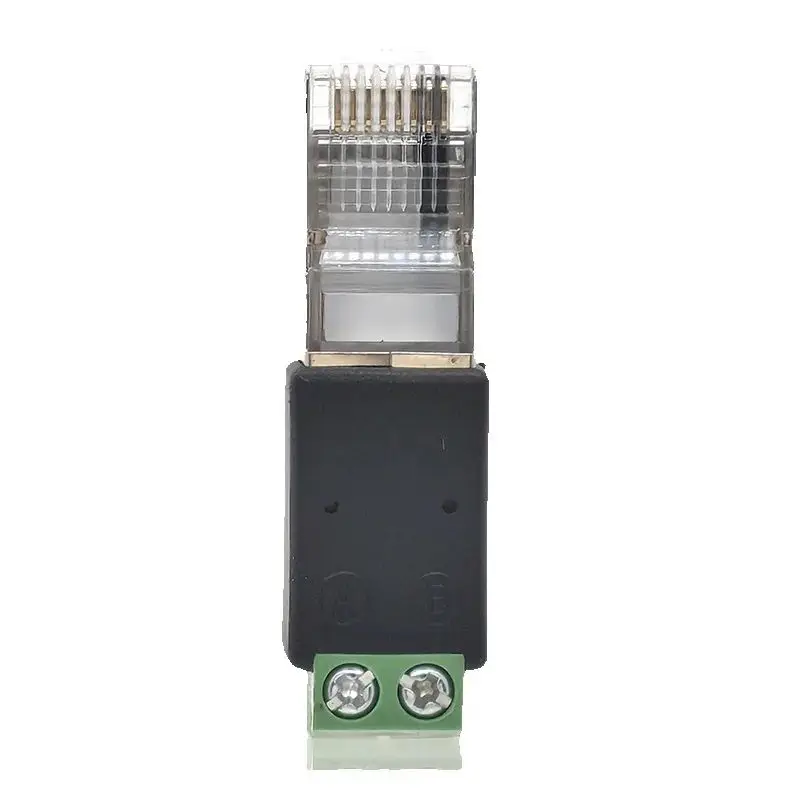 

10pcs Bulk RJ45 to 2-Pin Terminal Block Adapter, Industrial RS485 Connector-Easy Installation Best Price Wholesale