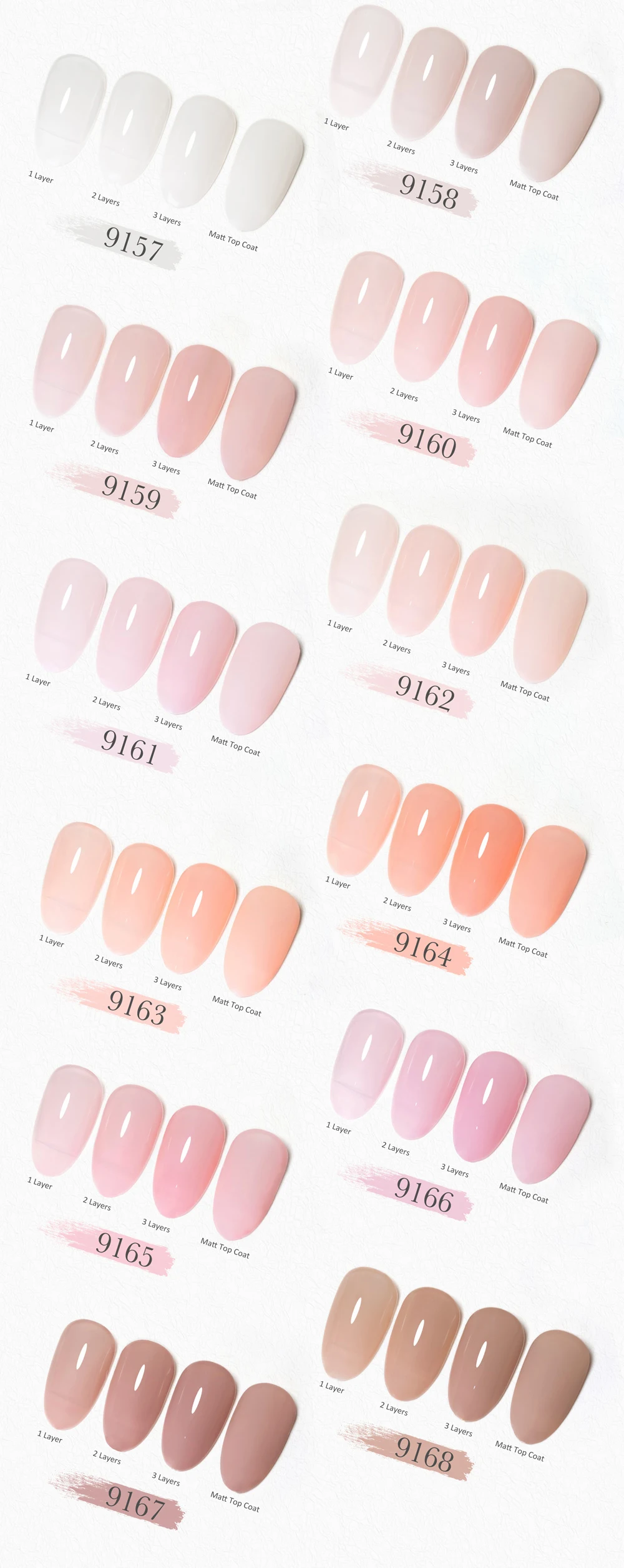 CANNI Hema Free Nagel-Gel-Nagellack, Herbstfarben-Kollektion, semi-permanent, Diamong Long Wear Top Coat, Rot, wunderschöne JellyNude-Farbe, 9 ml – Detail 15
