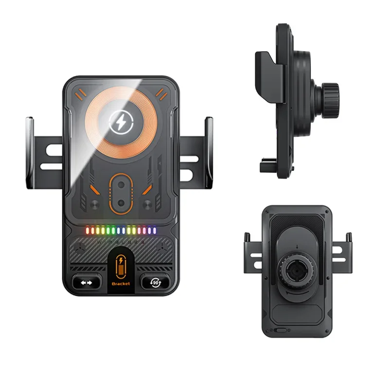 

New Wireless Car Phone Holder 15W Wireless Fast Charging Infrared Induction Phone Stand Universal Transparent for iPhone S in