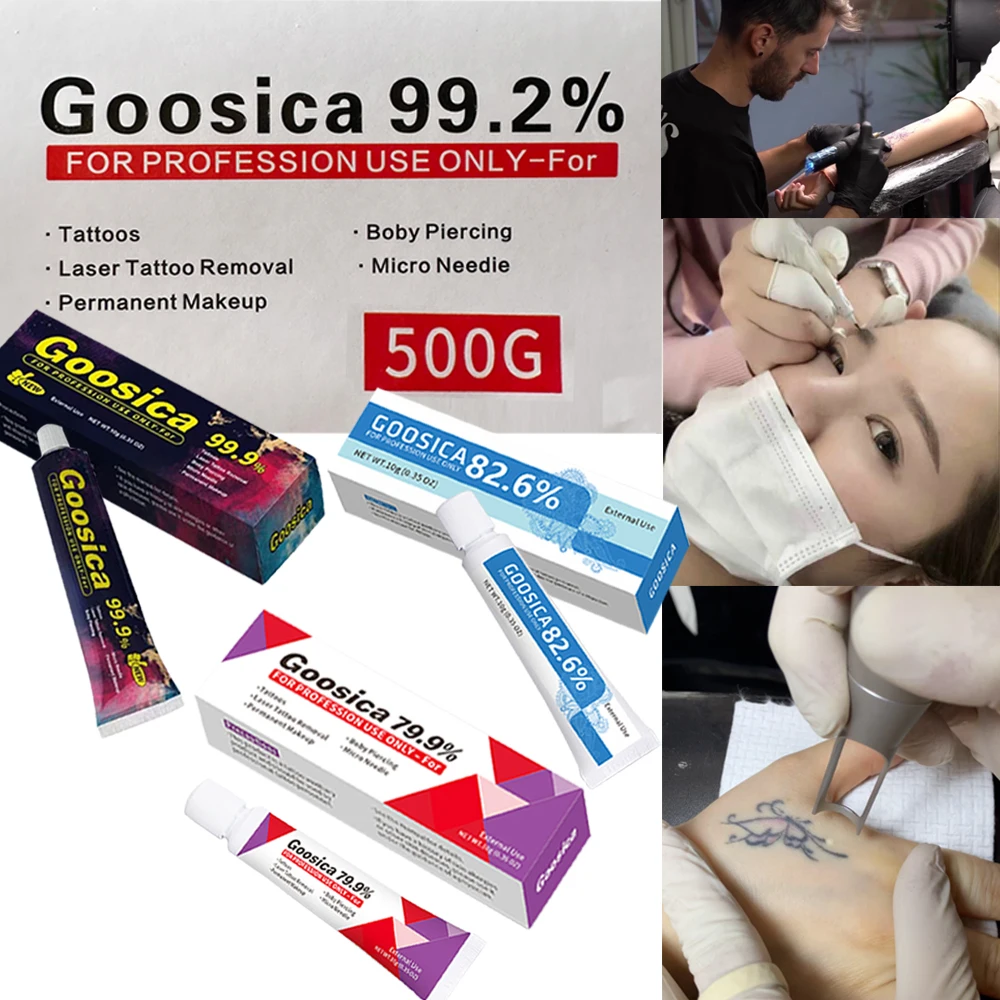 

99.2% Goosica 500g Tattoo Cream Before Permanent Makeup Microblading Eyebrow Lips Liners Auxiliary Cream 79.9% 82.6% 99.9% 10g