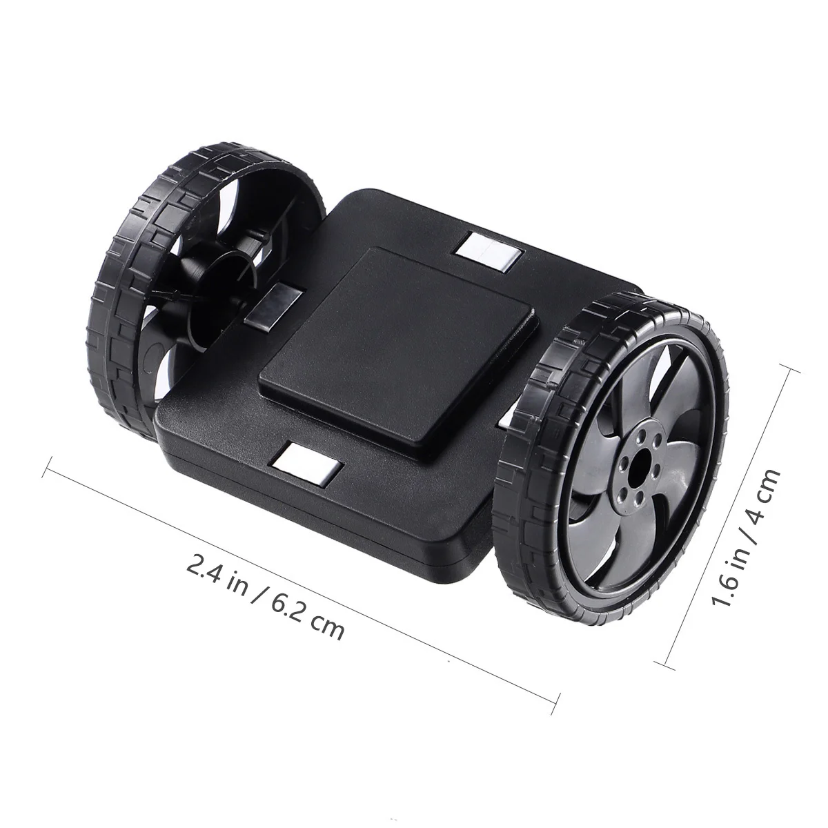 2 stuks magnetische wielen voor kinderen hersenontwikkeling creatieve 3D geometrische modellen DIY auto's compatibel alle merken zwart willekeurig