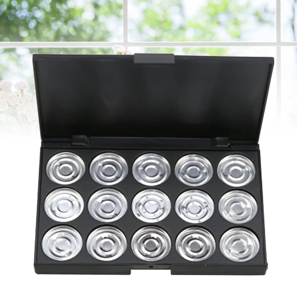 علبة فارغة لظلال العيون، منظم بودرة أحمر الخدود، مستدير 26 مم، سعة كبيرة، خفيف الوزن، محمول #5