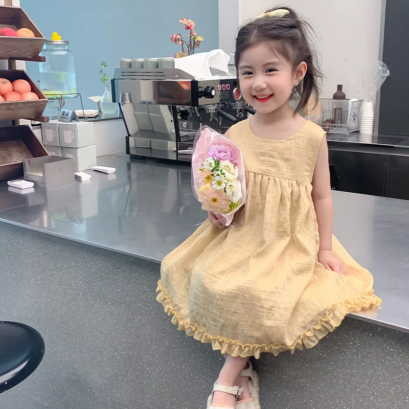 Baby Girl Dress Girls Summer Dresses 2024 New Style Summer Children Dresses Little Girls Net Red Princess Fashion Dress Summer image 2