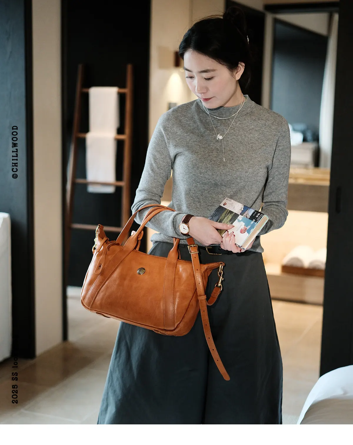 PNDME Organizer Designer handgefertigte Damenhandtasche aus echtem Leder, modische Luxus-Umhängetasche aus Rindsleder mit großem Fassungsvermögen – Detail 1