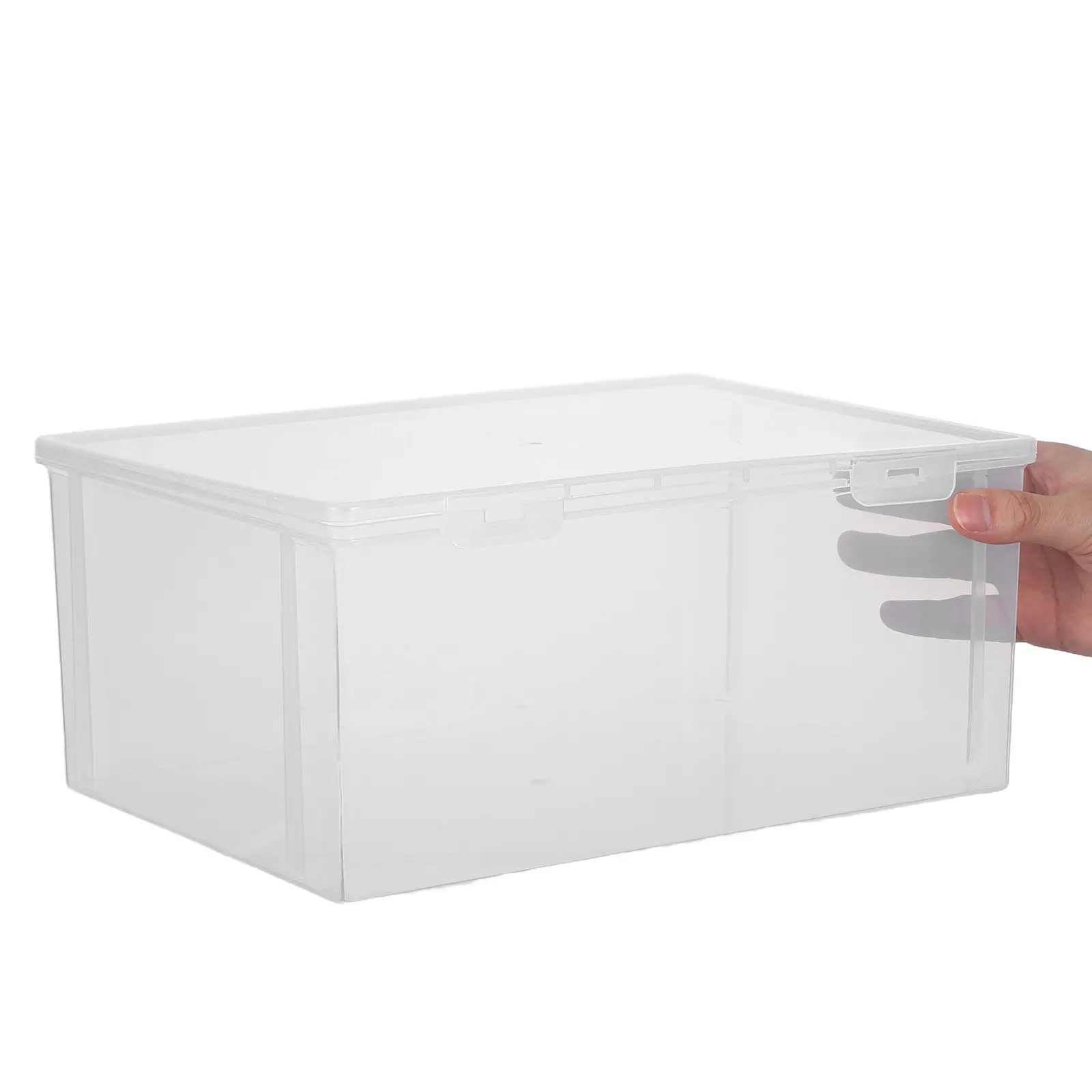 Clear Plastic Stackable Cd Storage Case Large Capacity Organizer Box Desktop Storage Container for Home Office Cds