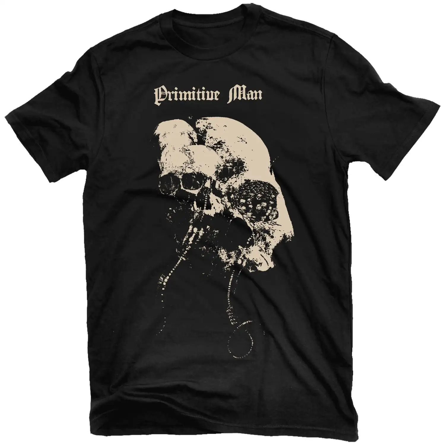 Observance Primitive Man  Rock Band Graphic Tee 100% Cotton Round Neck Casual Unisex T-shirt Summer Top