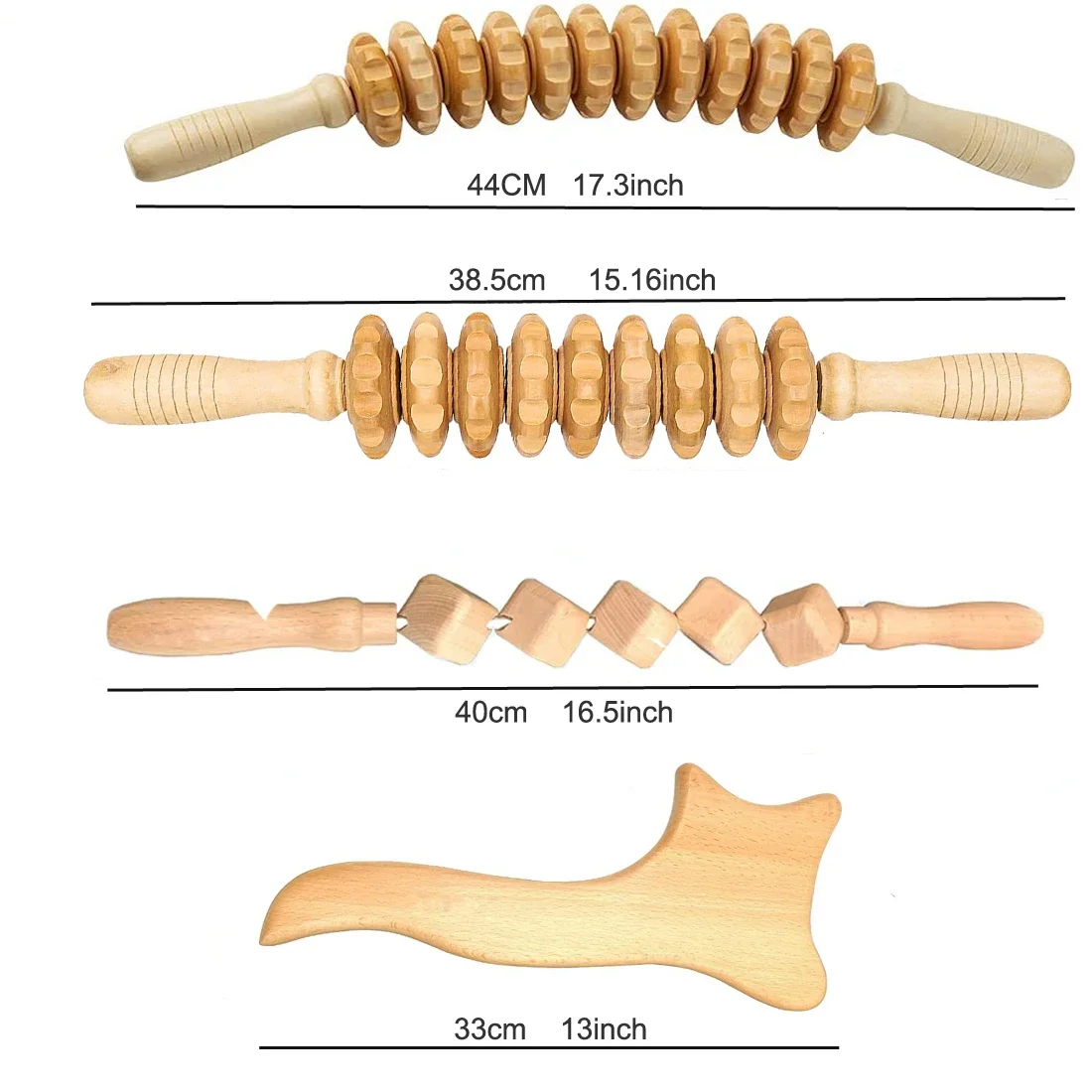 Kit Maderoterapia, strumenti per il massaggio della terapia del legno, strumento per il drenaggio linfatico del legno, Maderoterapia, anticellulite,