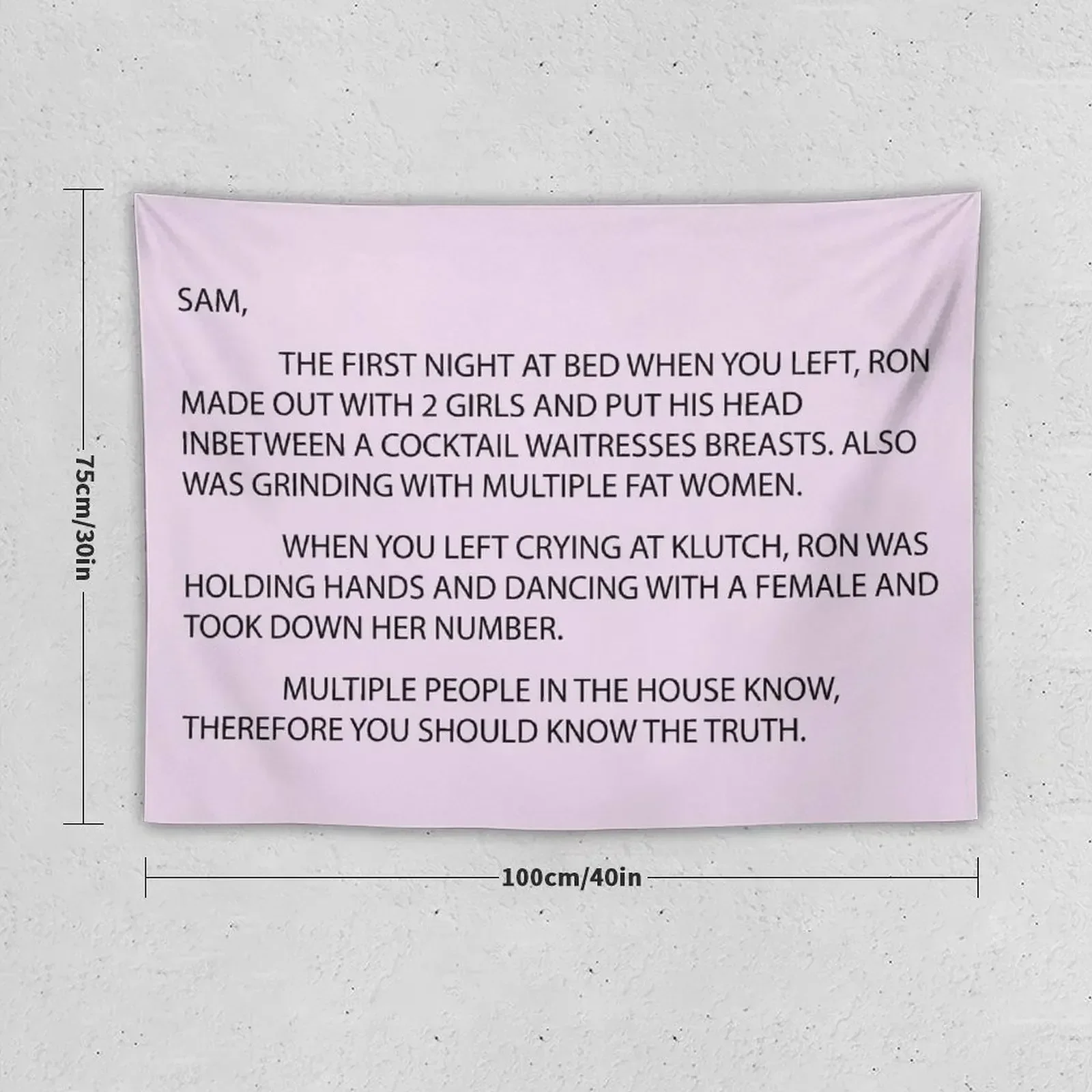 letter to sam sammi sammy Tapestry Wall Hangings Decoration Decoration Wall Tapestry