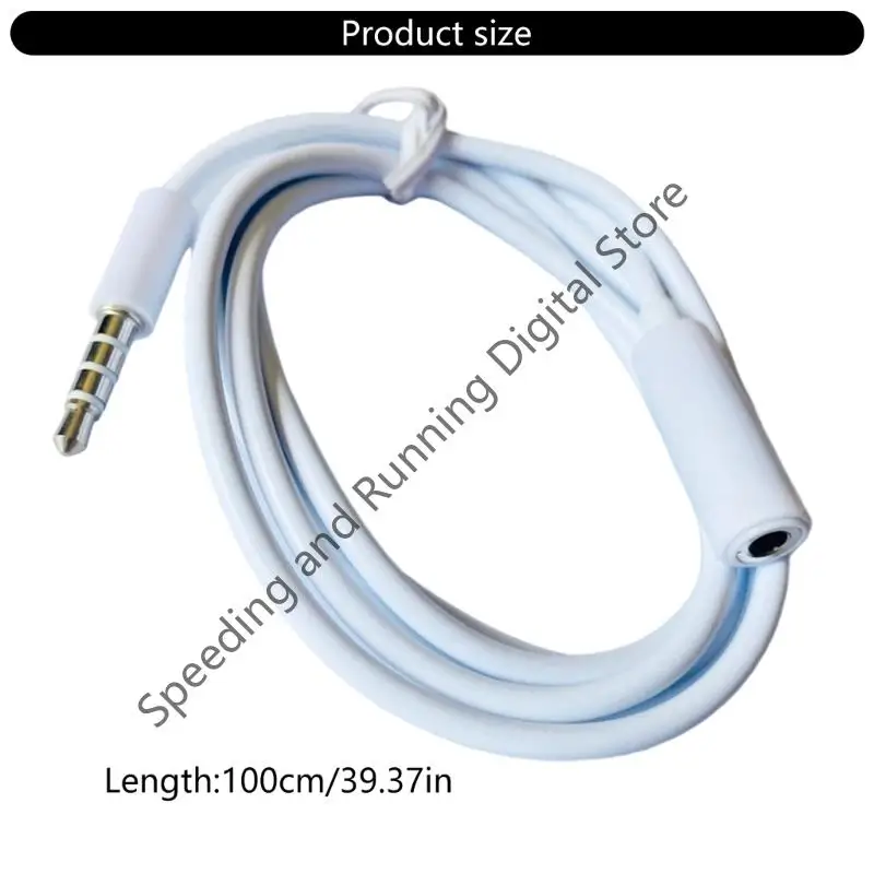 3.5mm Jack AUX Audio Extension Cable Male to Female with Microphone Stereo 3.5 Audio Adapter Compatible for PC Headphone