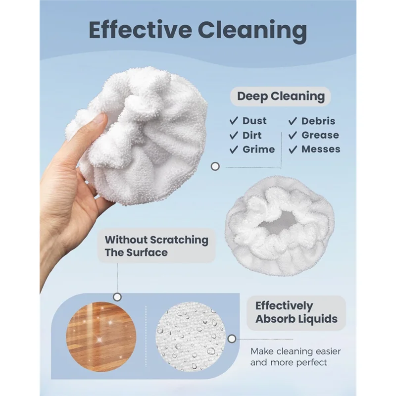 A74G-For Dupray Neat Steam Cleaner Accessories- Reusable Small Triangle Bonnets Steam Mop Pads