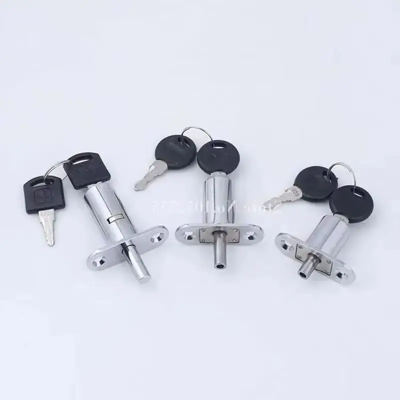 HOT 20PCS Zinc Alloy Sliding Glass Cabinet Locks Display Cabinet Glass Door Push Lock Office Desk Cabinet Press Cam Locks+Keys