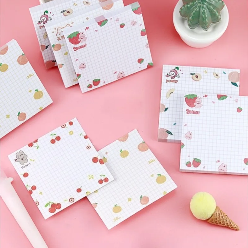 100 ورقة الاطفال الكرتون الفاكهة نمط ملصق نشرها مذكرة شبكة ورقة دفتر رسالة ملاحظات لاصقة المفكرة منصات يوقف ملصق