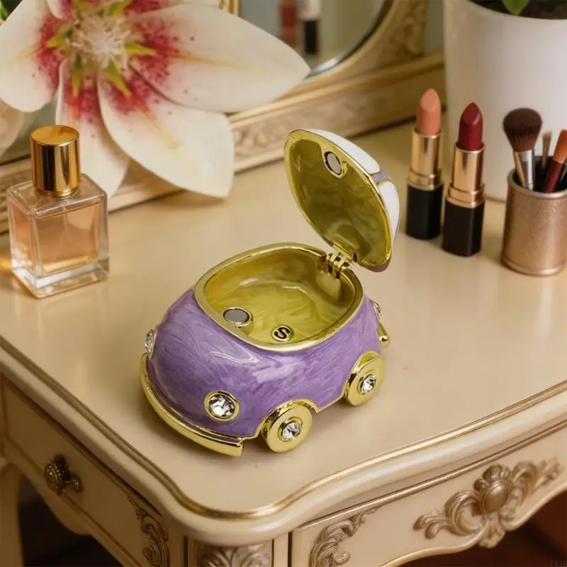 

Deluxe Alloy Vehicle Shaped Jewelry Organizers With Enamel Detailing Decorative Container For Home And Office Use