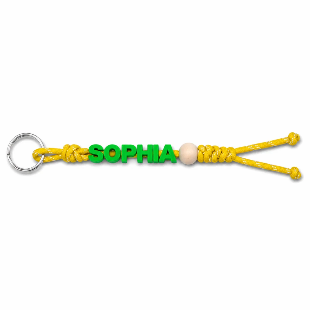 Personalised Handmade Braided Cord Keychain