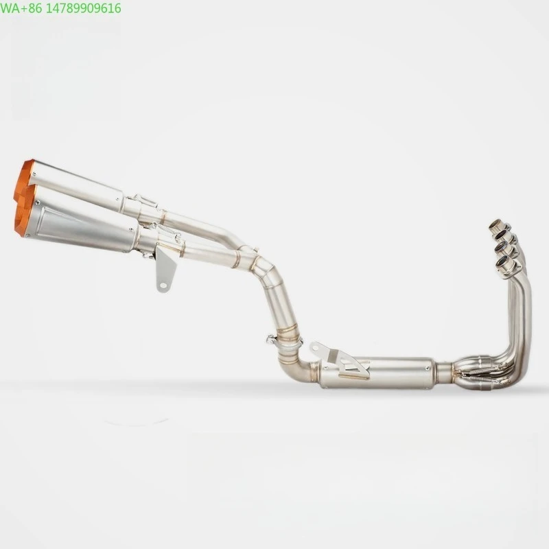 Full-Size Custom Motorcycle ExhaustCF Spring Breeze 500SR VOOM Modified Full-section Exhaust Pipe, Orange Tail Nozzle High Tail