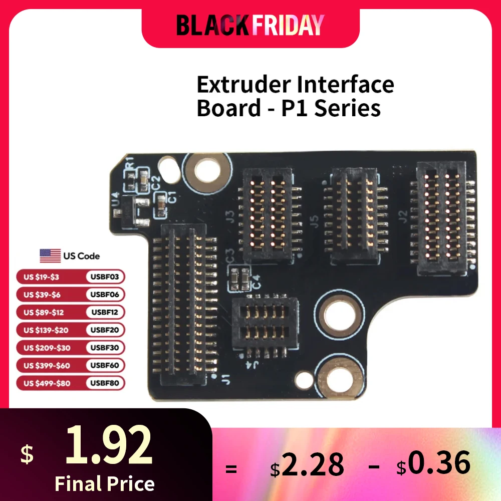 Extruder Interface Board For Bambulab P1 Series Extrusion Adapter Interface Board For P1P P1S Extrusion 3D Printer Accessories