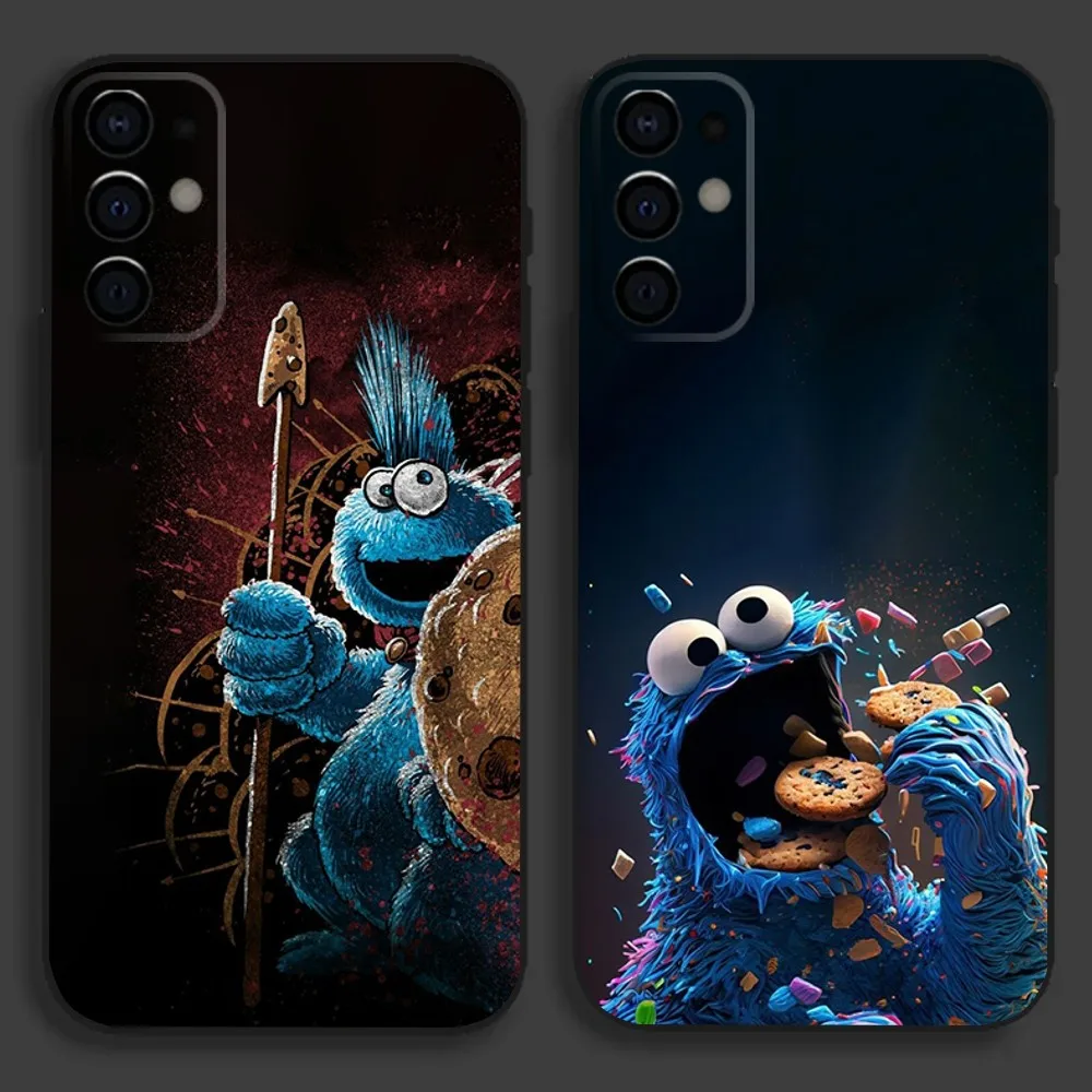 Funny C-Cookie-M-Monster Phone Case For Samsung S24,S21,S22,S23,S30,Ultra,S20,Plus,Fe,Lite,Note,10,9,5G Black Soft Cover