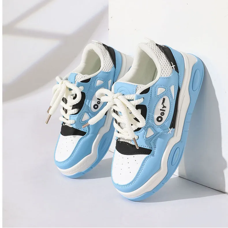 2026 Autumn Thick Soled Sports Shoes  Casual Breathable Sports Vulcanized Shoes New Flat Bottomed Non Slip Women's Shoes