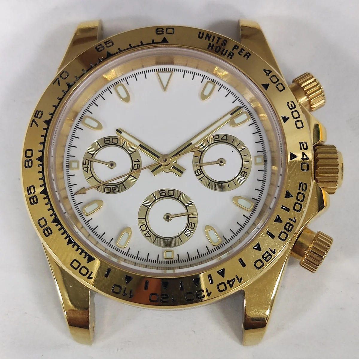 Panda dial vk63 กรณีโลโก้ที่กําหนดเอง nh35 นาฬิกาญี่ปุ่นควอตซ์นาฬิกา VK63 การเคลื่อนไหว nh36 กรณี chronograph อิเล็กทรอนิกส์ Multifunctio