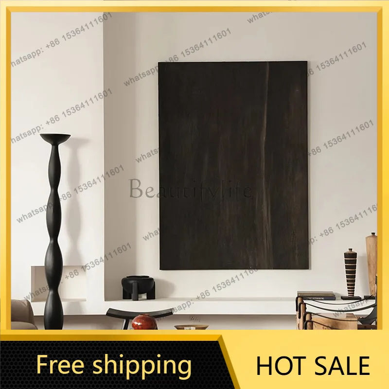 LJY wabi-sabi wind hand-painted abstract oil painting famous living room minimalist texture hanging painting