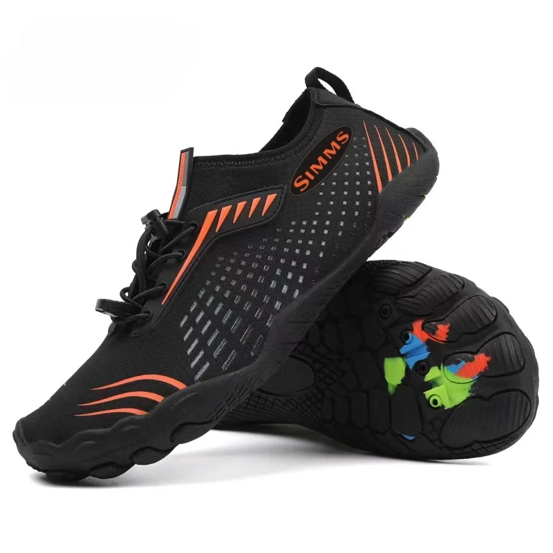 SIMMS Fishing Shoes Wading Boots For Men Breathable Quick Dry Water Shoes Anti Slip Rubber Sole Sneakers Outdoor view 2