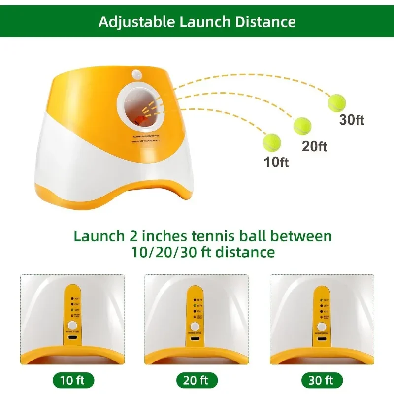 Imagem -04 - Dog Ball Launcher Automático com 12 Bola de Tênis Interactive Pet Toys Indoor e Outdoor Thrower