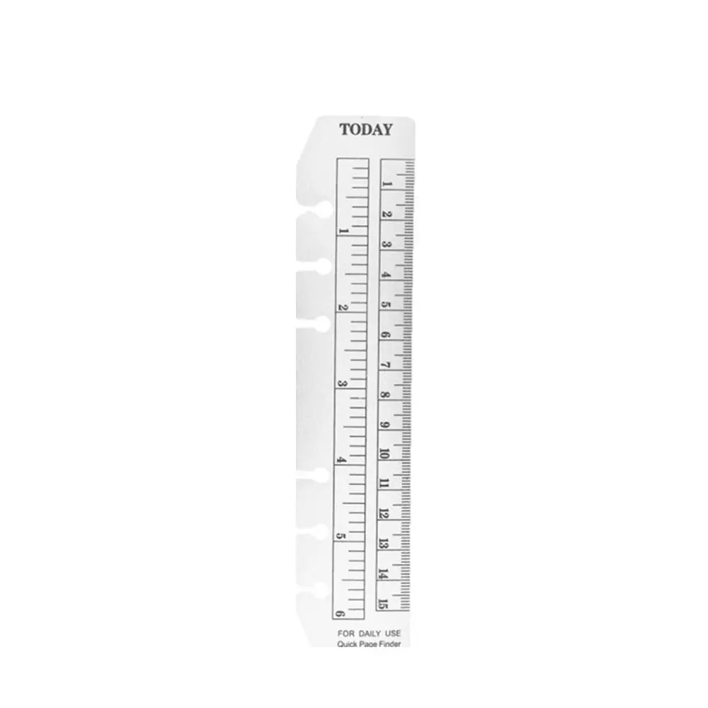 6 Hole A5 A6 A7 Bookmark Straight Ruler Children Math Drafting Drawing Ruler Clear Flexible Dividing Ruler