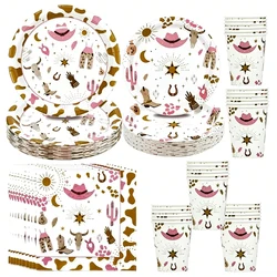 Western Cowgirl Party Decor Tableware Cowgirl Birthday Party Supplies Cowgirl Plate Napkin Wild West Cowgirl Theme Party Decors