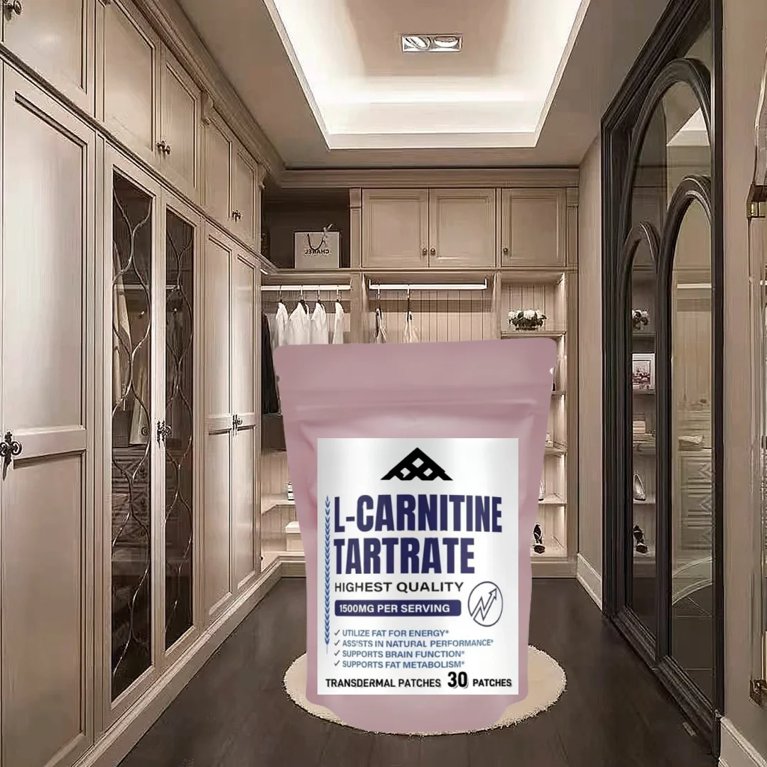30 remendos L-carnitina remendos transdermicos para aumentar a energia natural, apoiam o metabolismo e a fadiga