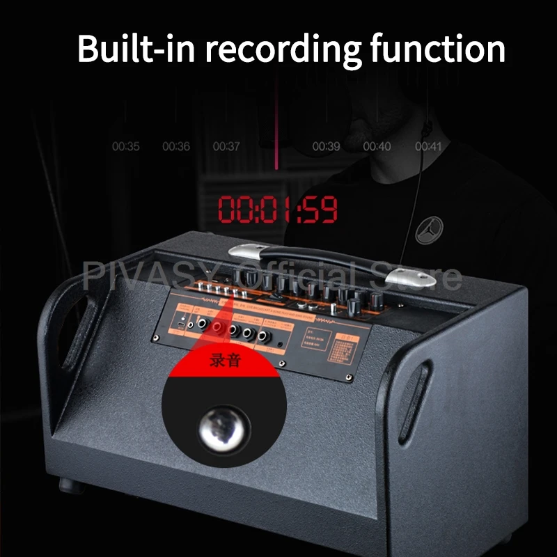 6.5/8-inch High-power Subwoofer Guitar Saxophone Outdoor Performance Singing Convenient Bluetooth Speaker for Street Performance