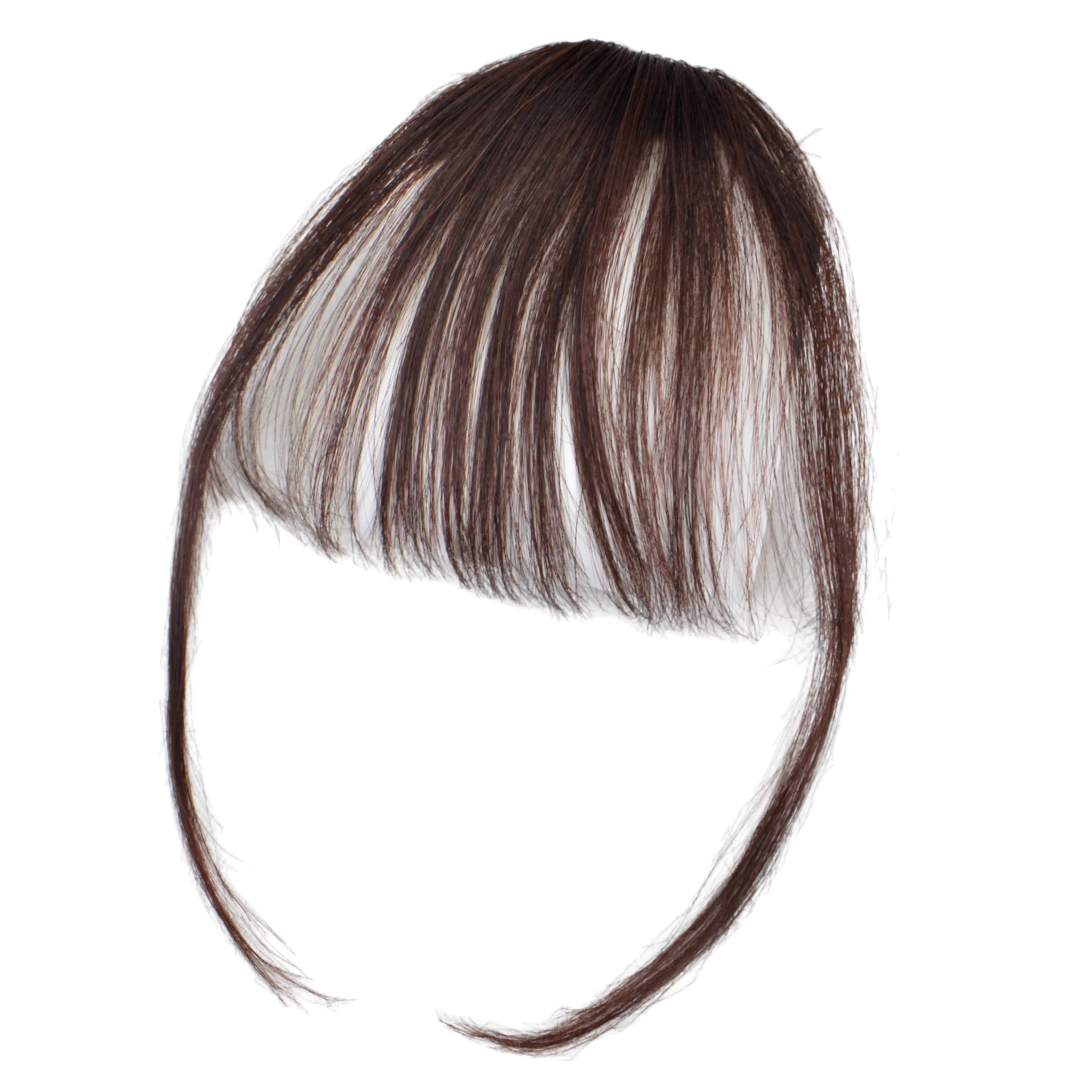 AICKER Clip in Bangs - Wispy Bangs Clip in Hair Extensions, Black Fake Air Bangs Fringe with Temples in Hairpieces for Woman