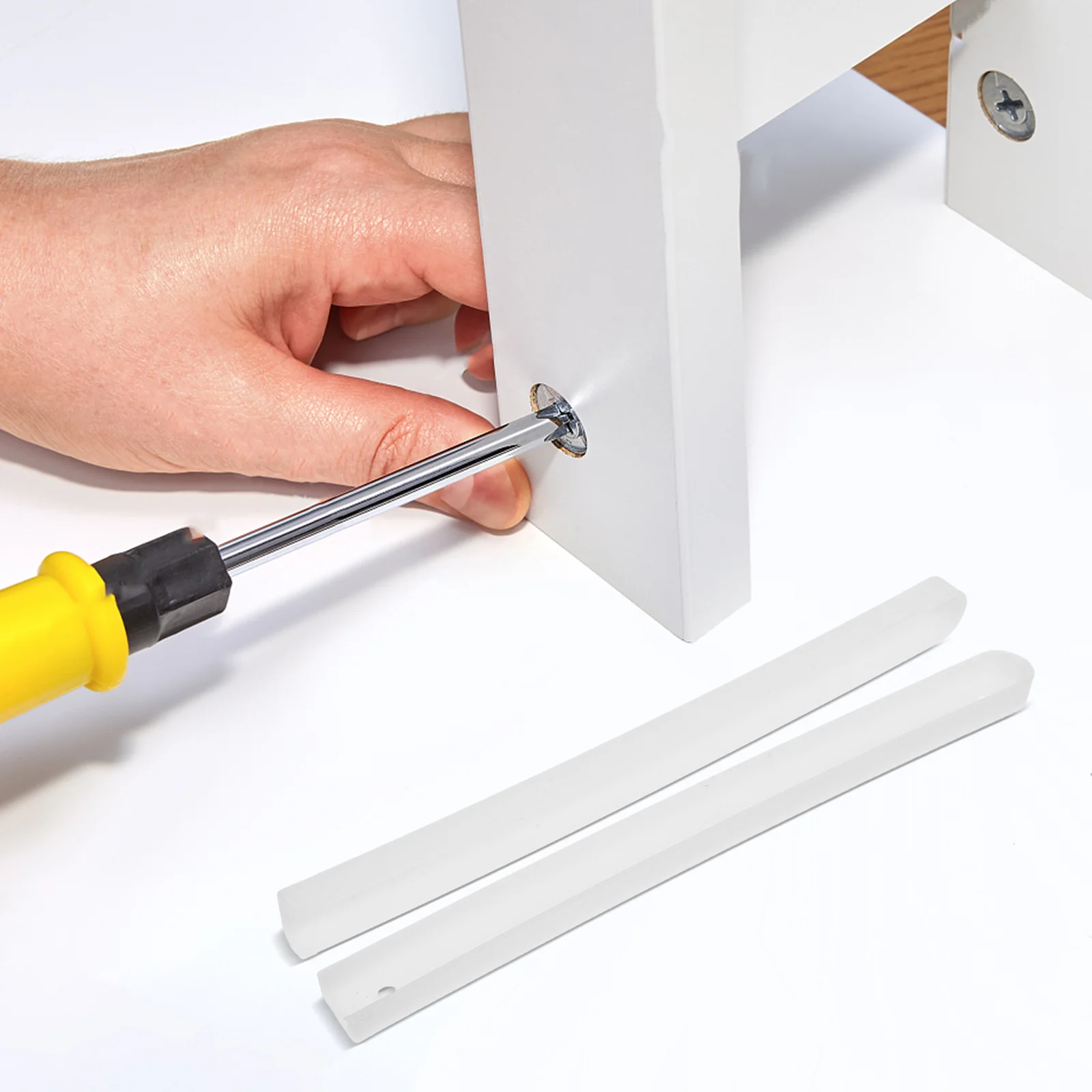 

1set 1Set Plastic Drawer Slides Full Extension For Cabinet Wardrobe Dresser Storage Box Bottom Rail Furniture Replacement Parts