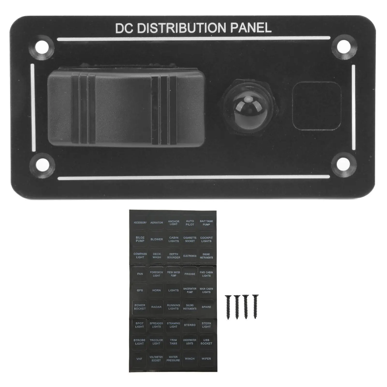 

Boat Rocker Switch Panel for marine Toggle Switch Aluminum 12-24V for automotive for rv for utv
