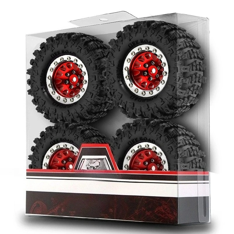MN82 Alloy Beadlock Wheels Tires RS 499  MN82 LC79 1/12 RC Crawler High Grip Rubber Tire Upgrade Set Replacement Accessories