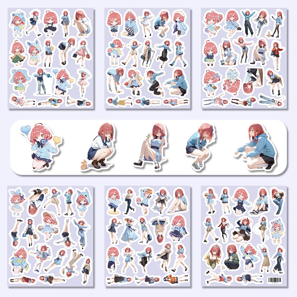 The Quintessential Quintuplets-nakano Sanjiu-103 Non-repetitive Stickers Of Japanese Anime 2d Cute Girls - view 6