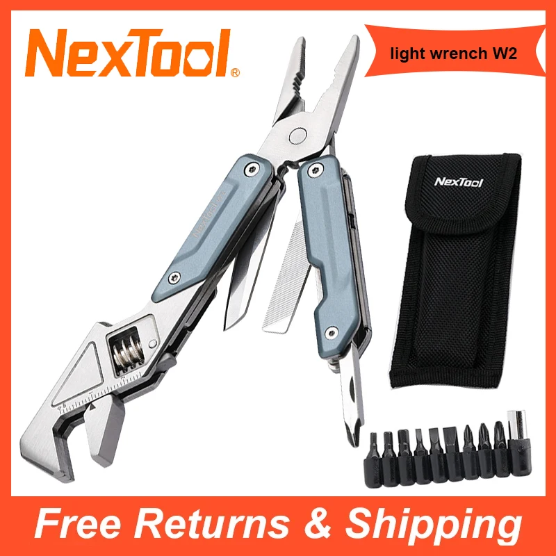 NexTool Light Wrench W2 Multi Tool Folding Pliers Multi-functional Spanner Screwdriver Outdoor Maintenance EDC Hand Tools