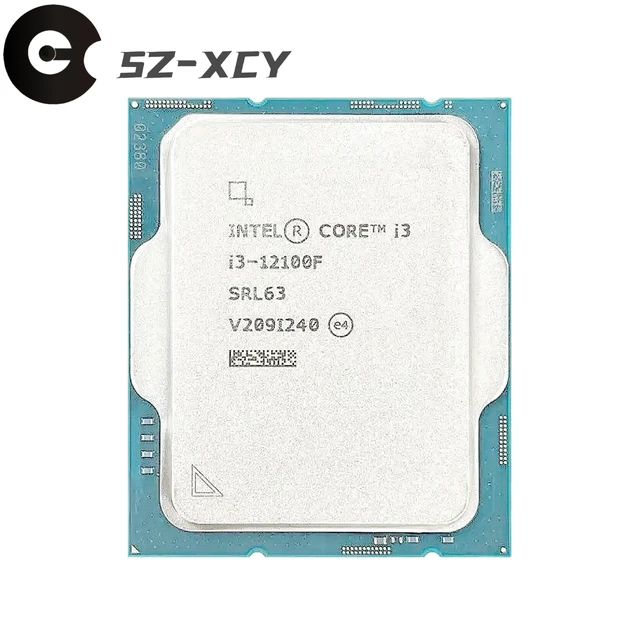 Intel-コアプロセッサi3-12100f i3 12100f, lga 1700,クーラー