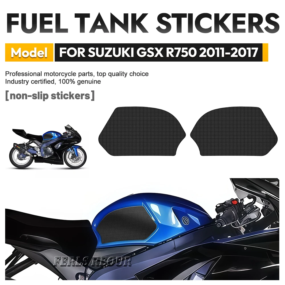 

Aerodynamic Silicone Tank Sticker for SUZUKI GSX R600 2011-2016 Motorcycle sticker Fuel tank anti-slip sticker