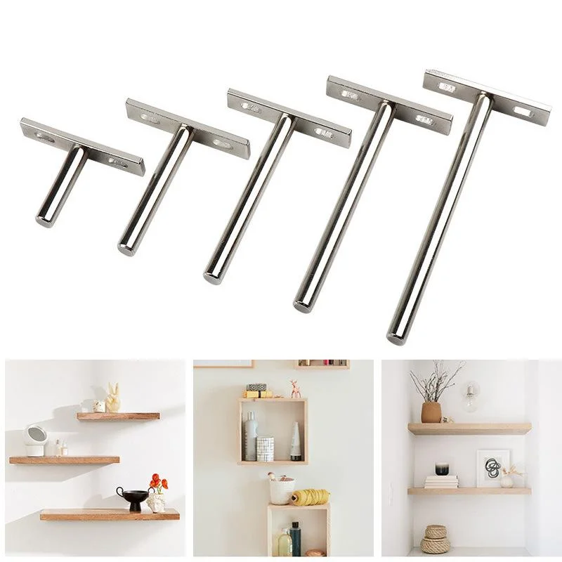 Invisible Floating Shelf Metal Brackets Heavy Duty Concealed Hidden Support Wall Mount Storage Shelf Furniture Hardware Racks