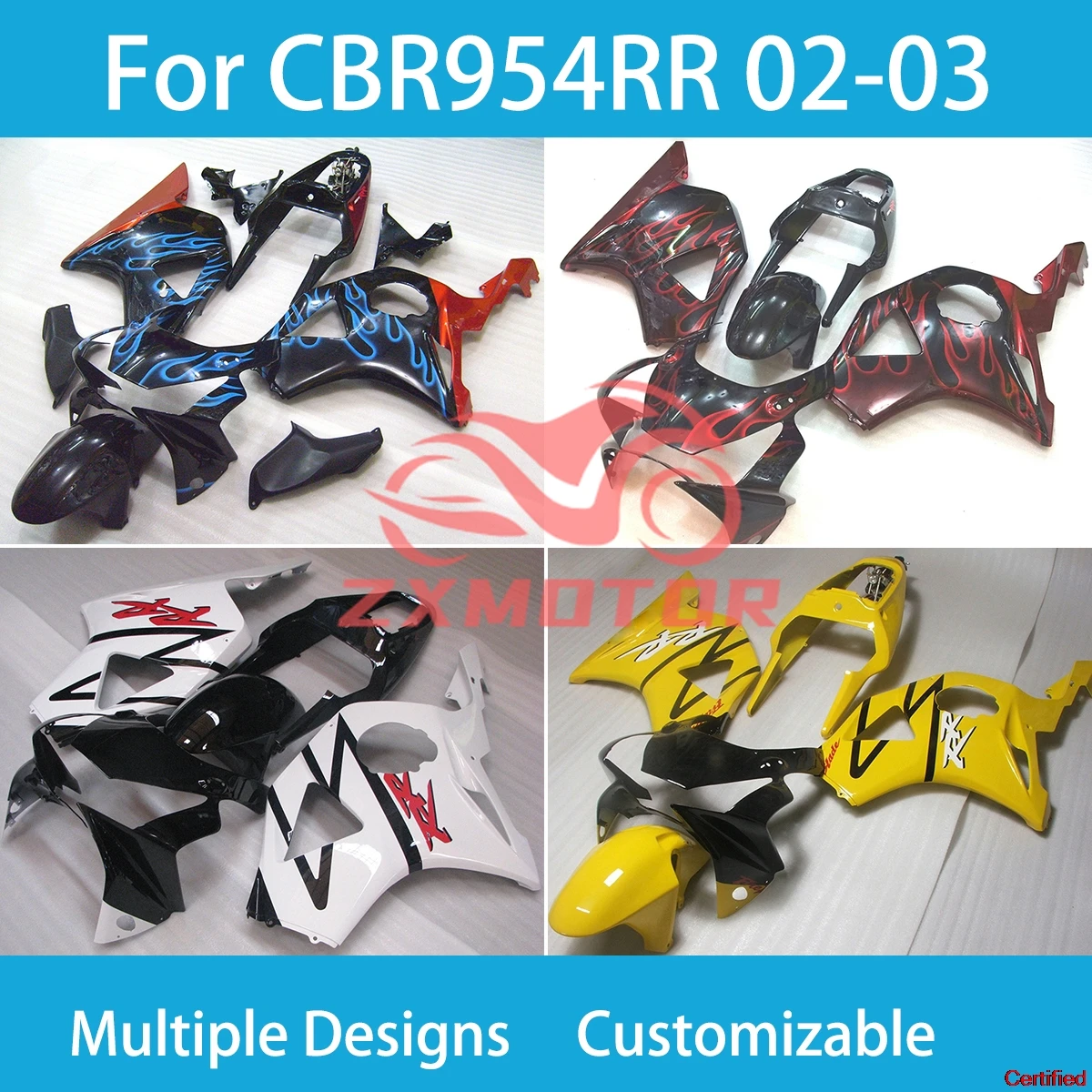 CBR954RR 02 03 Fairing Set for Honda Fireblade 2002 2003 Full Set Body Plastics Kits Bodywork Covers Fairings