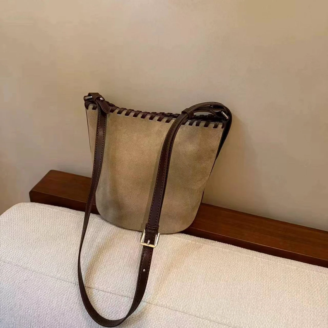 Mendy Genuine Leather Leopard Bucket Bag Women Black Trim Braided Edge Detachable Strap Luxury Designer Trendy Versatile Purse