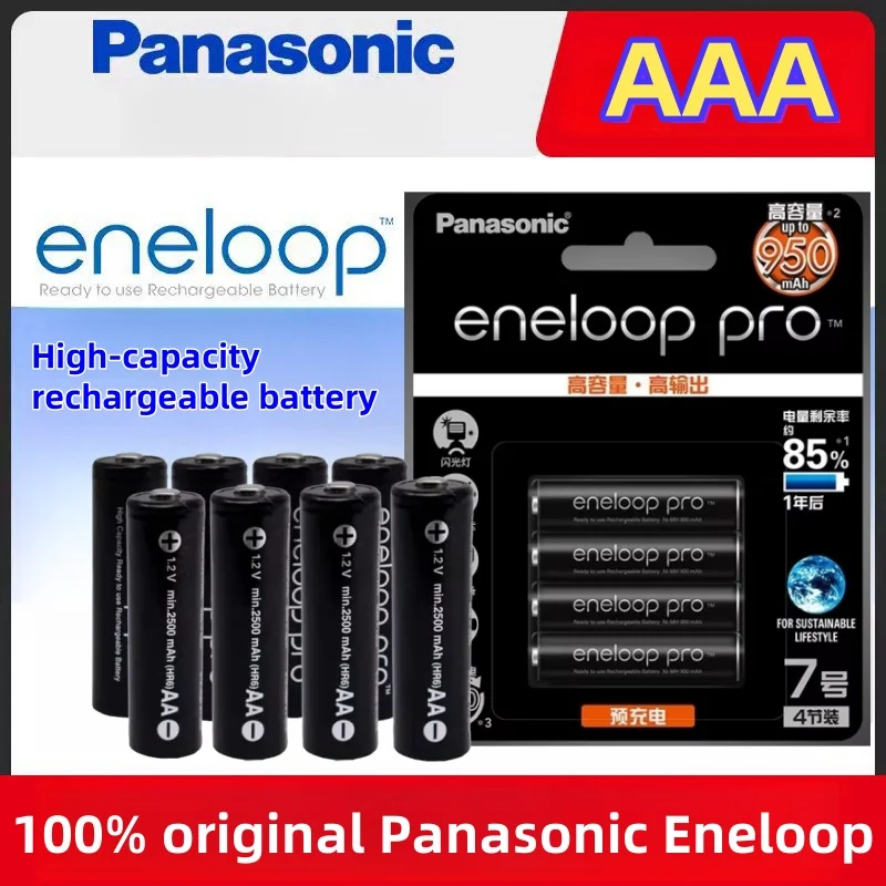 Panasonic Original Eneloop AAA battery Pro 950mAh For Flashlight Toy Camera PreCharged high capacity Rechargeable Batteries.