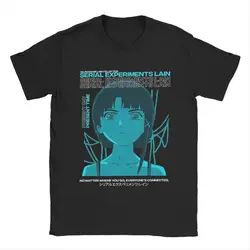 Men Serial Experiments Lain Aesthetic Retro Darker T Shirts Anime Cotton Tops Short Sleeve Crew Neck Tee Shirt Gift Idea T-Shirt