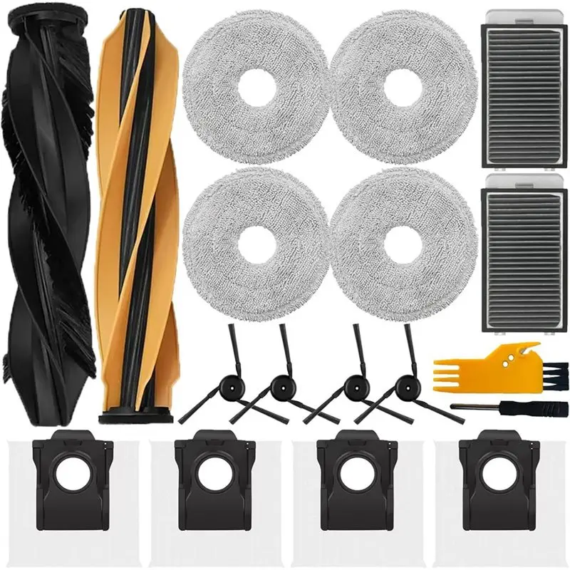 

【A SPECIAL SURPRISE】Replacement For Dreame X50 Ultra For L50 Ultra Accessories 4 Mop Pads, 4 Side Brushes, Replacement Mop Pads