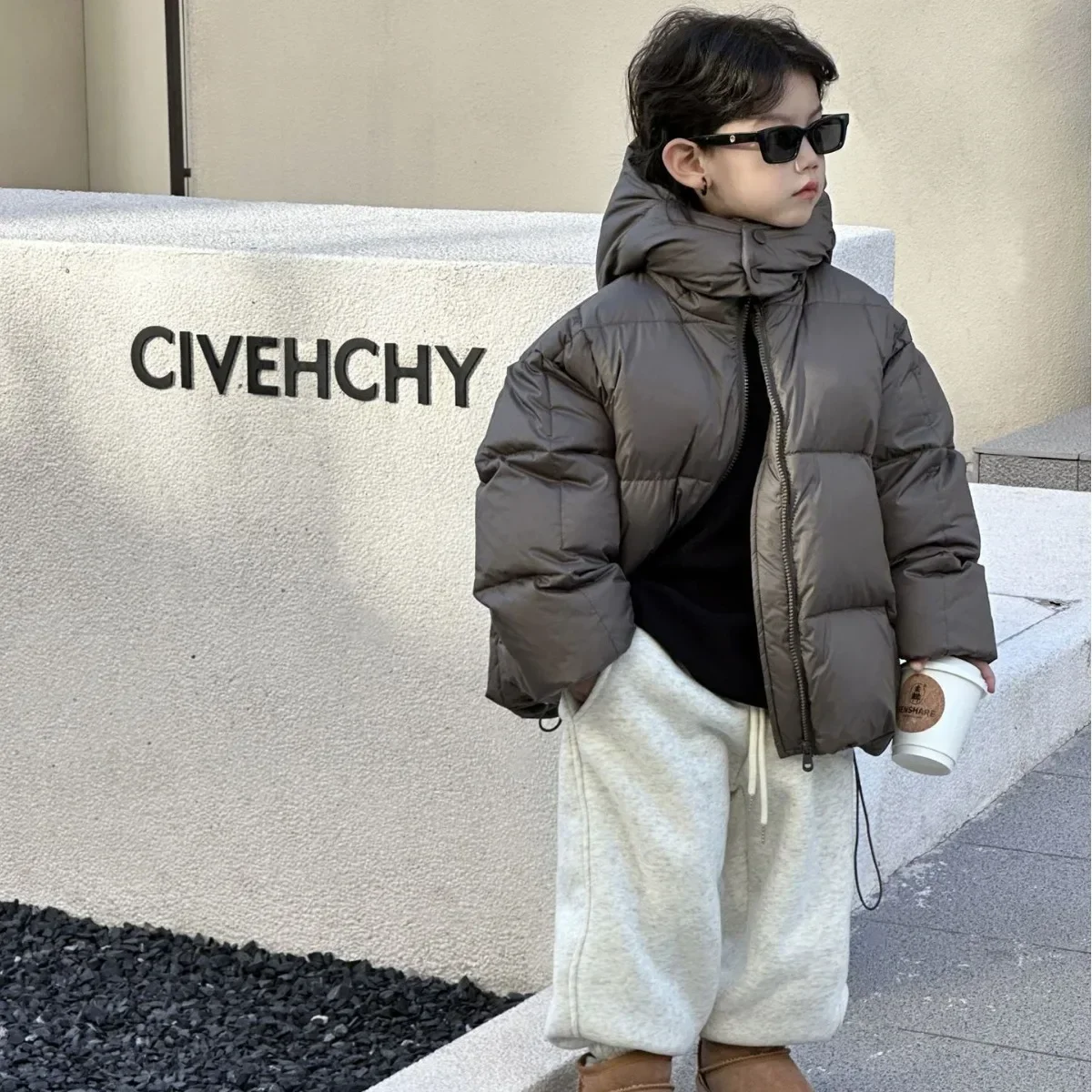 Baby Coat Winter Korean Style  Children Warm Solid Color All Casual Thickened Down Jacket Boy Fashion Comfort Casual Coat E4961