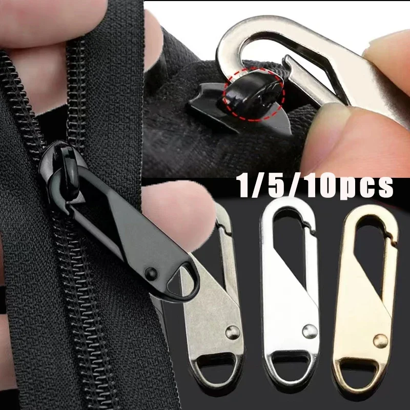 8 Buah Slider Ritsleting Logam Modis untuk Pakaian Kit Perbaikan Ritsleting Tarik Ritsleting Untuk Ritsleting Geser Aksesori Jahit Kit Jahit Ritsleting