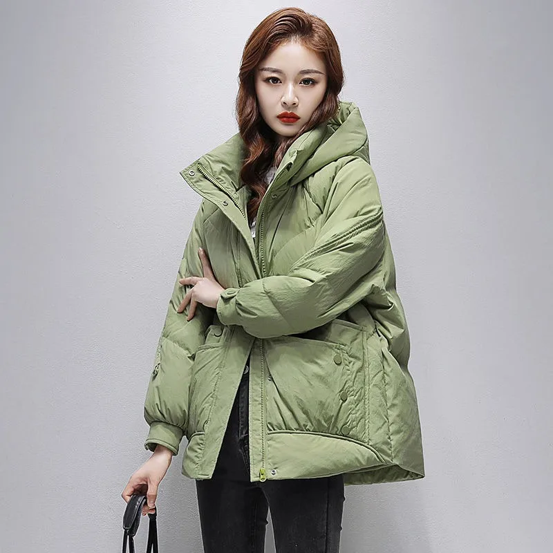 Women's Winter Top Coat Cotton Coat Short Thick Warm Simple Comfortable Loose Casual Design Fashion Soft Niche Versatile Skinny