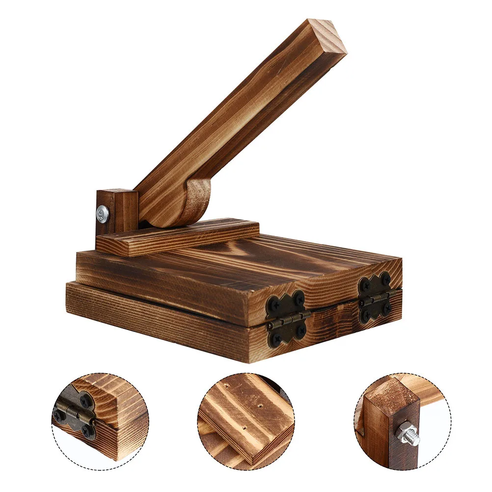 

2Pcs Household Dumpling Presser Fine Craftsmanship Wooden Dough Presser for Dumpling Biscuit Making Kitchen Accessory