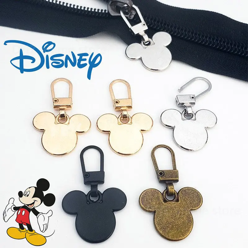 Disney Mickey Mouse Zipper Slider Puller Cute Anime Instant Zipper Repair Kit Replacement for Broken Buckle Kids Zipper Head DIY